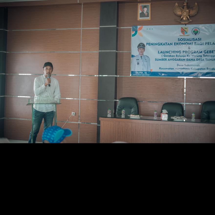 SOSIALISASI PENINGKATAN EKONOMI BAGI PELAKU UMKM DAN LAUNCHING PROGRAM GEBETAN